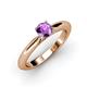 3 - Akila Amethyst Solitaire Engagement Ring 
