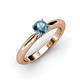 3 - Akila Blue Topaz Solitaire Engagement Ring 