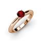 3 - Akila Red Garnet Solitaire Engagement Ring 