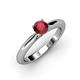 3 - Akila Ruby Solitaire Engagement Ring 