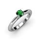 3 - Akila Emerald Solitaire Engagement Ring 