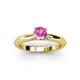 2 - Akila Pink Sapphire Solitaire Engagement Ring 
