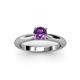 2 - Akila Amethyst Solitaire Engagement Ring 