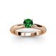 2 - Akila Emerald Solitaire Engagement Ring 