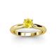 2 - Akila Yellow Sapphire Solitaire Engagement Ring 