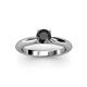 2 - Akila Black Diamond Solitaire Engagement Ring 