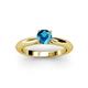 2 - Akila Blue Diamond Solitaire Engagement Ring 
