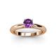 2 - Akila Amethyst Solitaire Engagement Ring 
