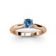 2 - Akila Blue Topaz Solitaire Engagement Ring 