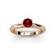 2 - Akila Red Garnet Solitaire Engagement Ring 