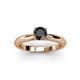 2 - Akila Black Diamond Solitaire Engagement Ring 