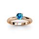2 - Akila Blue Diamond Solitaire Engagement Ring 