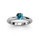 2 - Akila London Blue Topaz Solitaire Engagement Ring 