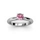 2 - Akila Pink Tourmaline Solitaire Engagement Ring 