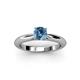 2 - Akila Blue Topaz Solitaire Engagement Ring 
