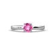 1 - Annora Pink Sapphire Solitaire Engagement Ring 