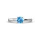 1 - Annora Blue Topaz Solitaire Engagement Ring 
