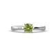 1 - Annora Peridot Solitaire Engagement Ring 