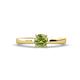1 - Annora Peridot Solitaire Engagement Ring 