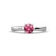 1 - Annora Pink Tourmaline Solitaire Engagement Ring 