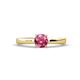 1 - Annora Pink Tourmaline Solitaire Engagement Ring 