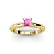 3 - Akila Princess Cut Lab Created Pink Sapphire Solitaire Engagement Ring 
