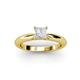 3 - Akila Princess Cut Lab Created White Sapphire Solitaire Engagement Ring 
