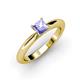 4 - Akila Princess Cut Tanzanite Solitaire Engagement Ring 