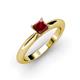 4 - Akila Princess Cut Red Garnet Solitaire Engagement Ring 
