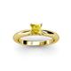 3 - Akila Princess Cut Lab Created Yellow Sapphire Solitaire Engagement Ring 