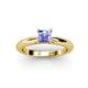 3 - Akila Princess Cut Tanzanite Solitaire Engagement Ring 