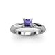 3 - Akila Princess Cut Iolite Solitaire Engagement Ring 