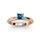 3 - Akila Princess Cut Blue Diamond Solitaire Engagement Ring 