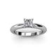 3 - Akila Princess Cut Diamond Solitaire Engagement Ring 