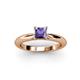 3 - Akila Princess Cut Iolite Solitaire Engagement Ring 
