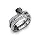 3 - Square Shape Bridal Set Ring 