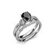 3 - Swirl Bridal Set Ring 