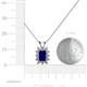 5 - Xuan Blue Sapphire and Diamond Halo Pendant 