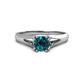 1 - Adira 6.00 mm Round Blue Diamond Solitaire Engagement Ring 