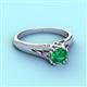 3 - Adira 6.00 mm Round Emerald Solitaire Engagement Ring 