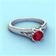 3 - Adira 6.00 mm Round Ruby Solitaire Engagement Ring 