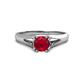 1 - Adira 6.00 mm Round Ruby Solitaire Engagement Ring 