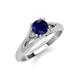 4 - Adira 6.00 mm Round Blue Sapphire Solitaire Engagement Ring 