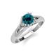 4 - Adira 6.00 mm Round Blue Diamond Solitaire Engagement Ring 