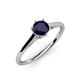 4 - Verena 6.00 mm Round Blue Sapphire Solitaire Engagement Ring 