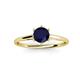 3 - Verena 6.00 mm Round Blue Sapphire Solitaire Engagement Ring 