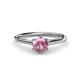 1 - Verena 6.50 mm Round Pink Tourmaline Solitaire Engagement Ring 