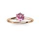 3 - Verena 6.50 mm Round Pink Tourmaline Solitaire Engagement Ring 