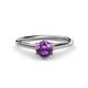 1 - Verena 6.50 mm Round Amethyst Solitaire Engagement Ring 