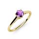 4 - Verena 6.50 mm Round Amethyst Solitaire Engagement Ring 